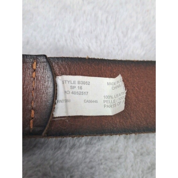 Madewell Brown Leather Belt Womens Small Distressed Brass Buckle Country Classic - Picture 5 of 10